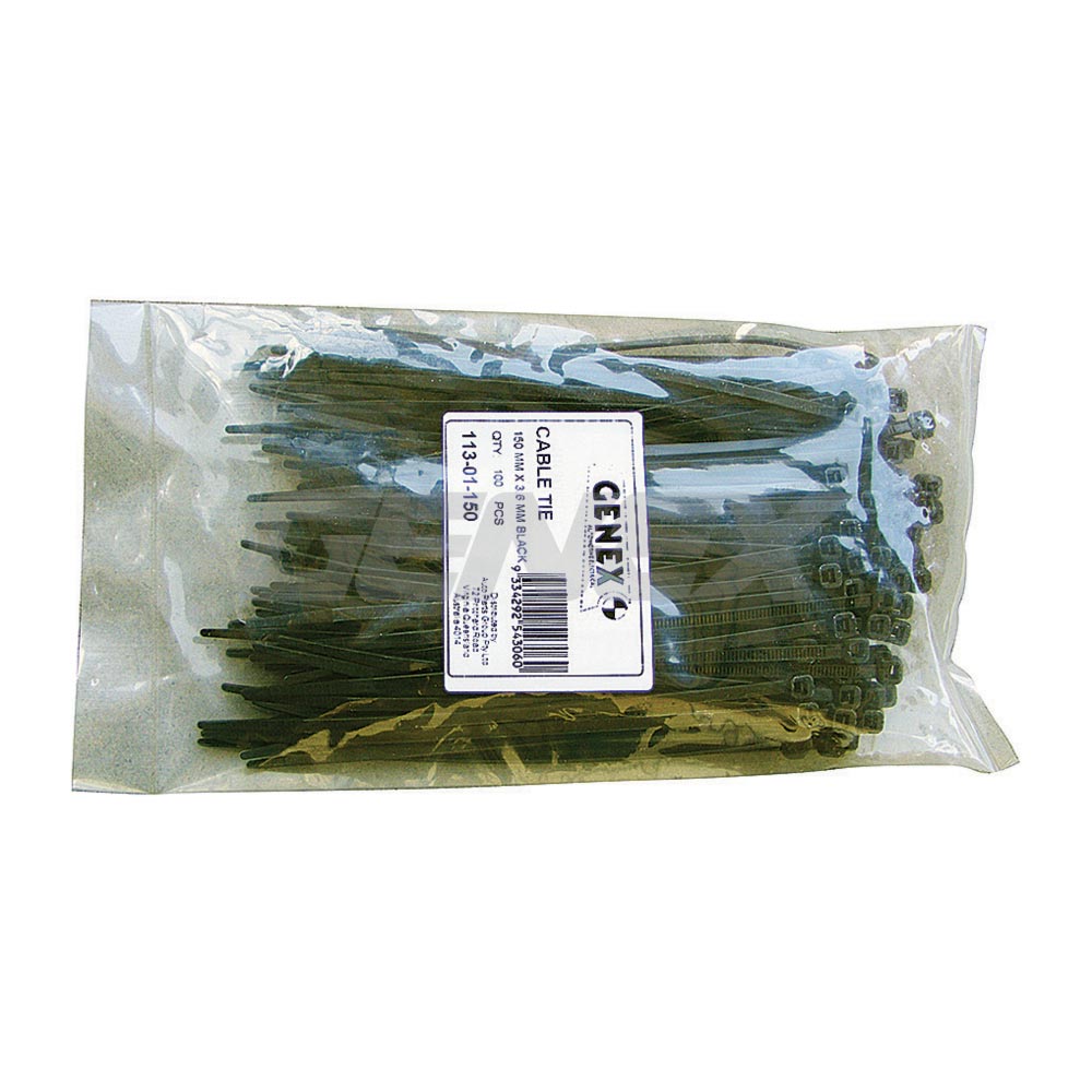 Fascette Stringicavo Nylon 3,6x250mm | 100 Pezzi | Certificazione UL | Colore Nero